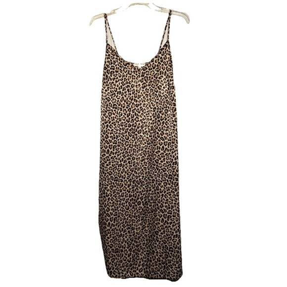 SEE YOU MONDAY Womens Size Medium Spaghetti Strap Animal Print Slip Dress - Picture 1 of 6